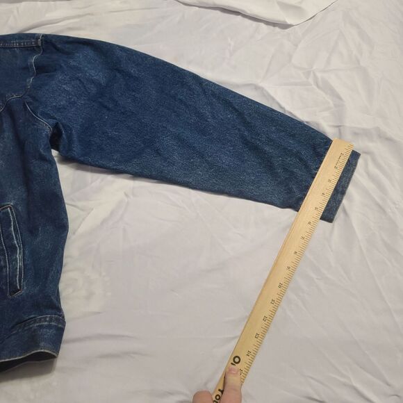 Wrangler Rugged Wear Mens Denim Jacket Blue Cotton Size XL - Picture 14 of 14